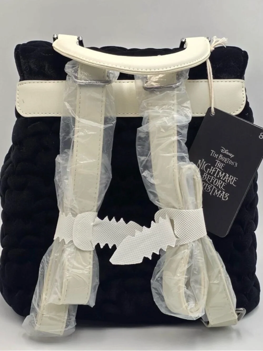 Loungefly Disney Nightmare Before Christmas Quilted Black Mini Backpack